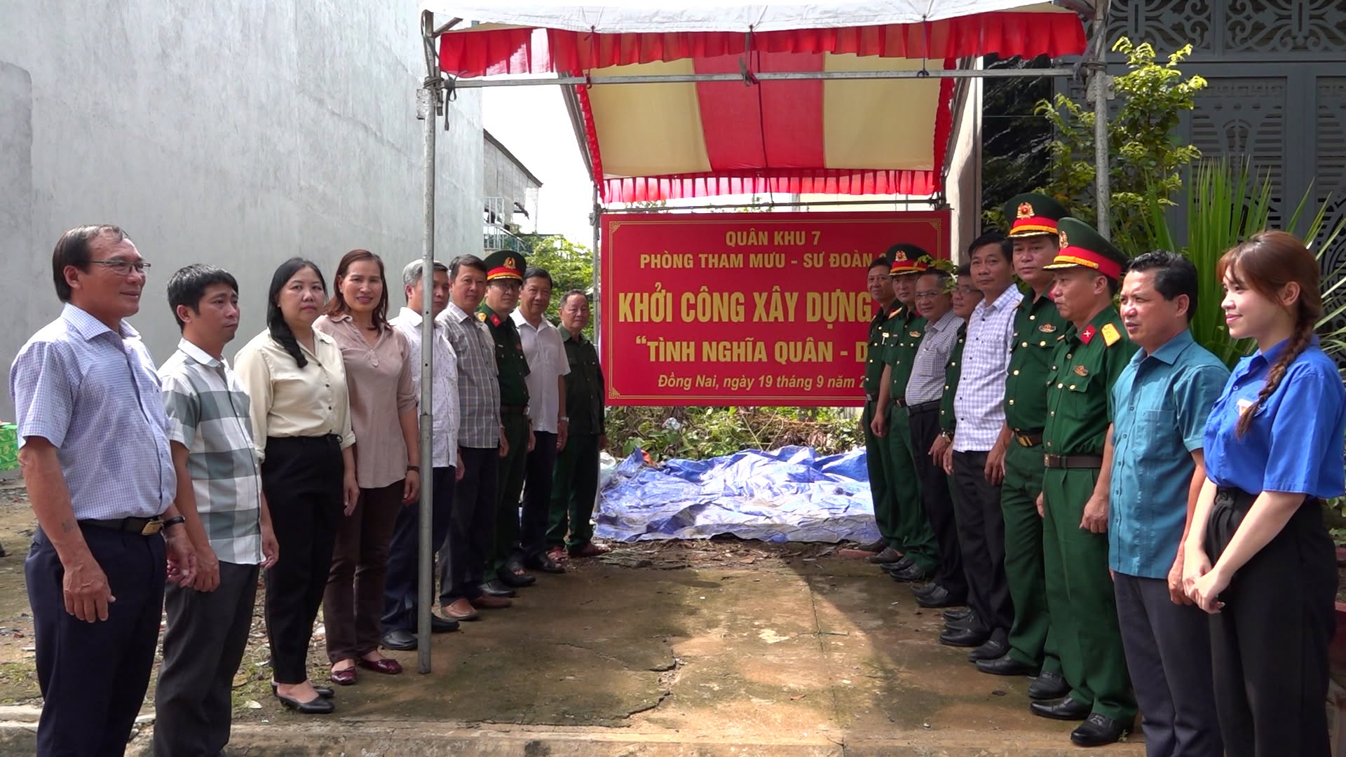 Phường Long Hưng khởi công xây dựng nhà tình nghĩa quân - dân cho gia đình khó khăn
