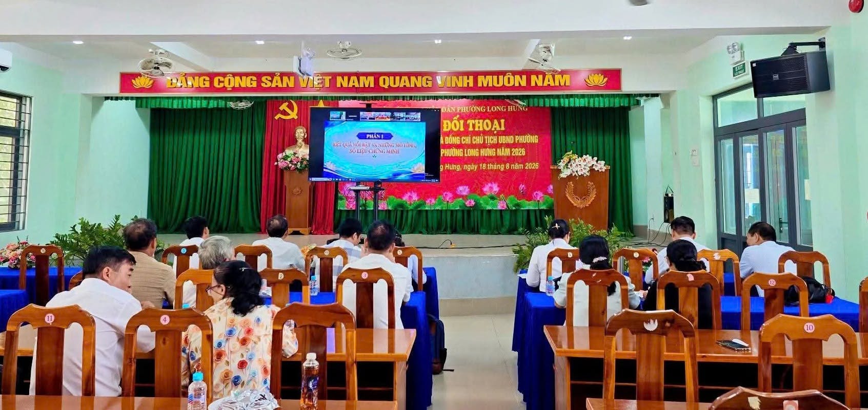 Ủy ban MTTQ Việt Nam phường Long Hưng tổ chức điểm cầu trực tuyến tham dự Hội nghị tổng kết 5 năm thực hiện Chương trình phối hợp về bảo vệ môi trường, ứng phó với biến đổi khí hậu giai đoạn 2021-2026