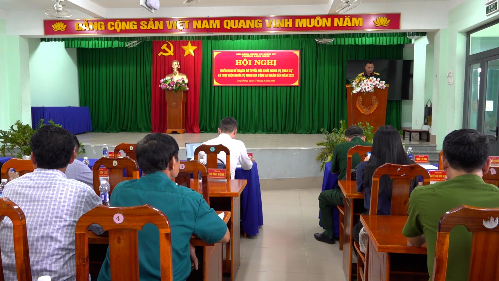 pHƯỜNG lONG hƯNG - Hội nghị triển khai kế hoạch sơ tuyển sức khỏe nghĩa vụ quân sự và thực hiện nghĩa vụ tham gia Công an nhân dân năm 2027.